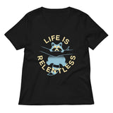 Life Is Relentless Women's V-Neck Tee