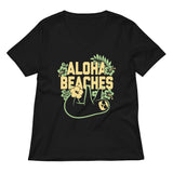 Aloha Beaches Women's V-Neck Tee