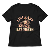 Live Fast Eat Trash Women's V-Neck Tee