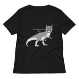 Purrannosaurus Rex Women's V-Neck Tee
