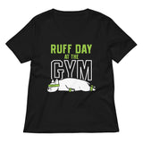 Ruff Day At The Gym Women's V-Neck Tee