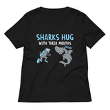Sharks Hug With Their Mouths Women's V-Neck Tee