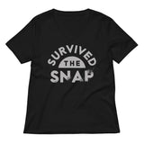 Survived The Snap Women's V-Neck Tee