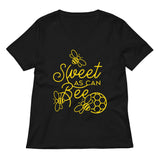 Sweet As Can Bee Women's V-Neck Tee