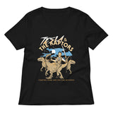 Tesla & The Raptors Women's V-Neck Tee