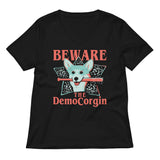 The DemoCorgin Women's V-Neck Tee
