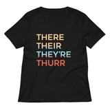 There Their They're Thurr Women's V-Neck Tee