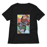 The Queen Of Books Women's V-Neck Tee