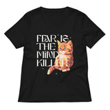 Fear Is The Mind Killer Cat Women's V-Neck Tee