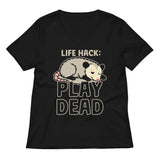 Life Hack Play Dead Women's V-Neck Tee