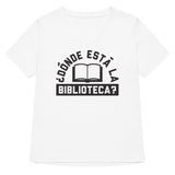 Donde Esta La Biblioteca? Women's V-Neck Tee