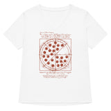 Vitruvian Pizza Women's V-Neck Tee