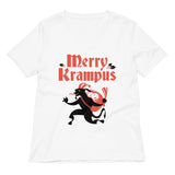 Merry Krampus Women's V-Neck Tee