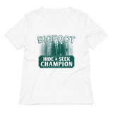 Bigfoot Hide And Seek Champion Women's V-Neck Tee