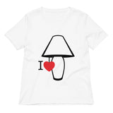 I Love Lamp Women's V-Neck Tee