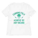 Cunning Folk Achieve By Any Means Women's V-Neck Tee