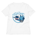 Quickly, To The Cupcave! Women's V-Neck Tee