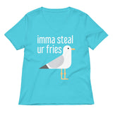Imma Steal Ur Fries Women's V-Neck Tee