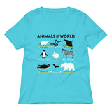 Animals Of The World Women's V-Neck Tee