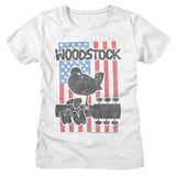 Woodstock - Flower Flag Womens T-Shirt