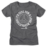 Woodstock - Love Revolution Peace Sign Womens T-Shirt