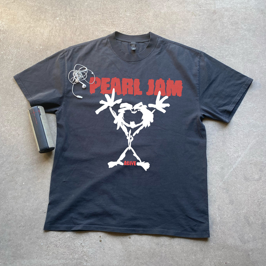 PEARL JAM 'ALIVE' HEAVYWEIGHT BLACK T-SHIRT