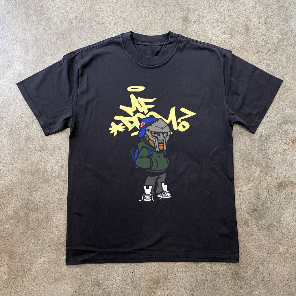 MF DOOM VINTAGE COMIC HEAVYWEIGHT BLACK T-SHIRT