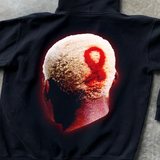 RODMAN 'RIBBON' HEAVY BLACK HOODIE