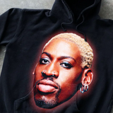 RODMAN 'RIBBON' HEAVY BLACK HOODIE