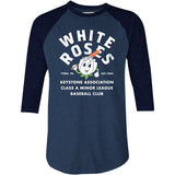 York White Roses - Pennsylvania - Vintage Defunct Baseball Teams - 3/4 Sleeve Raglan T-Shirt