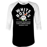 York White Roses - Pennsylvania - Vintage Defunct Baseball Teams - 3/4 Sleeve Raglan T-Shirt
