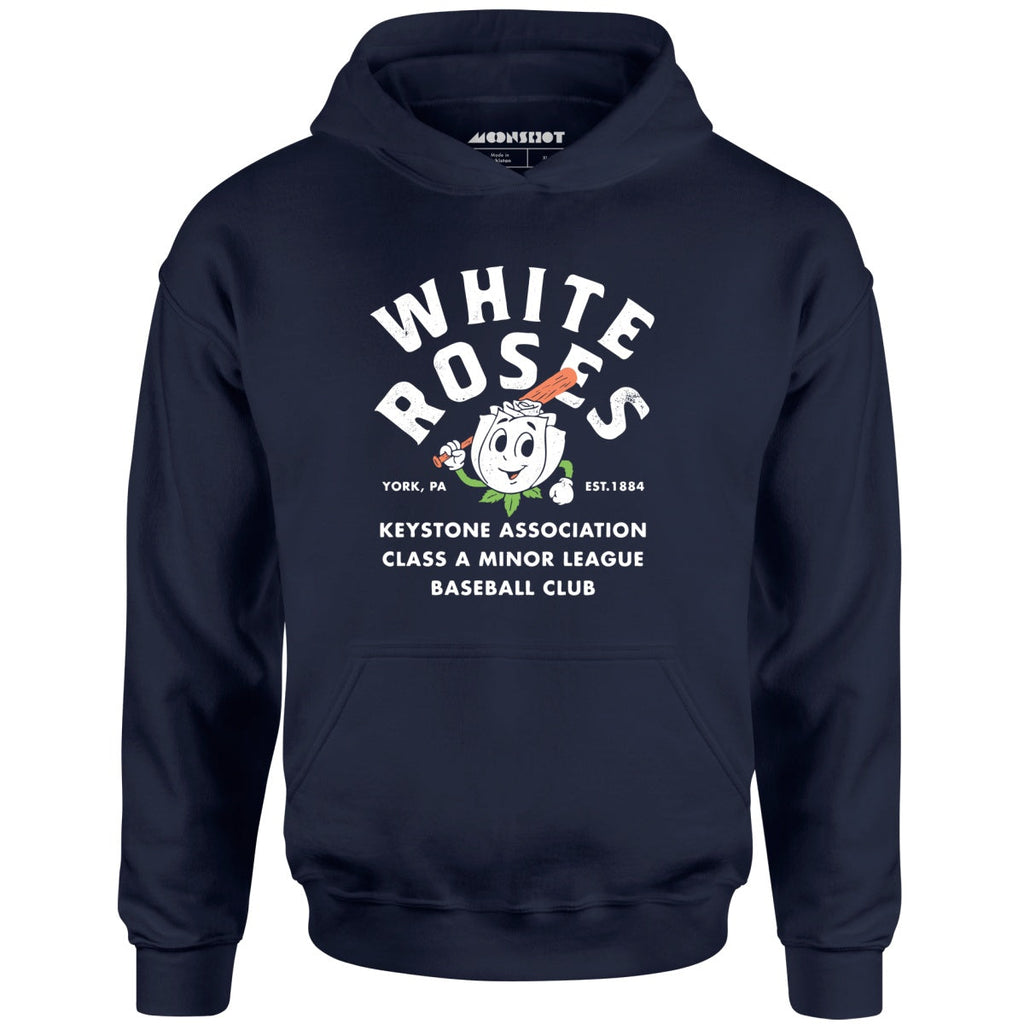 York White Roses - Pennsylvania - Vintage Defunct Baseball Teams - Unisex Hoodie