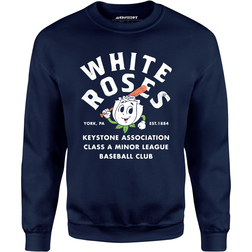 York White Roses - Pennsylvania - Vintage Defunct Baseball Teams - Unisex Sweatshirt