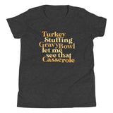Turkey Stuffing Gravy Bowl Kid's Youth Tee