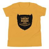With Great Beard Comes Great Responsibility Kid's Youth Tee