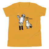 Shhh Coffee First Kid's Youth Tee