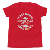 Three Horns Never Play With Long Necks Kid's Youth Tee