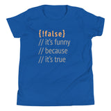 It's Funny Because It's True Kid's Youth Tee