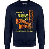 Ziegler's Charcoal House & Boom Boom Room - Lansing, MI - Vintage Tiki Bar - Unisex Sweatshirt