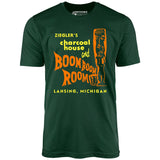 Ziegler's Charcoal House & Boom Boom Room - Lansing, MI - Vintage Tiki Bar - Unisex T-Shirt