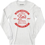 Zim's Hamburgers v4 - San Francisco, CA - Vintage Restaurant - Long Sleeve T-Shirt