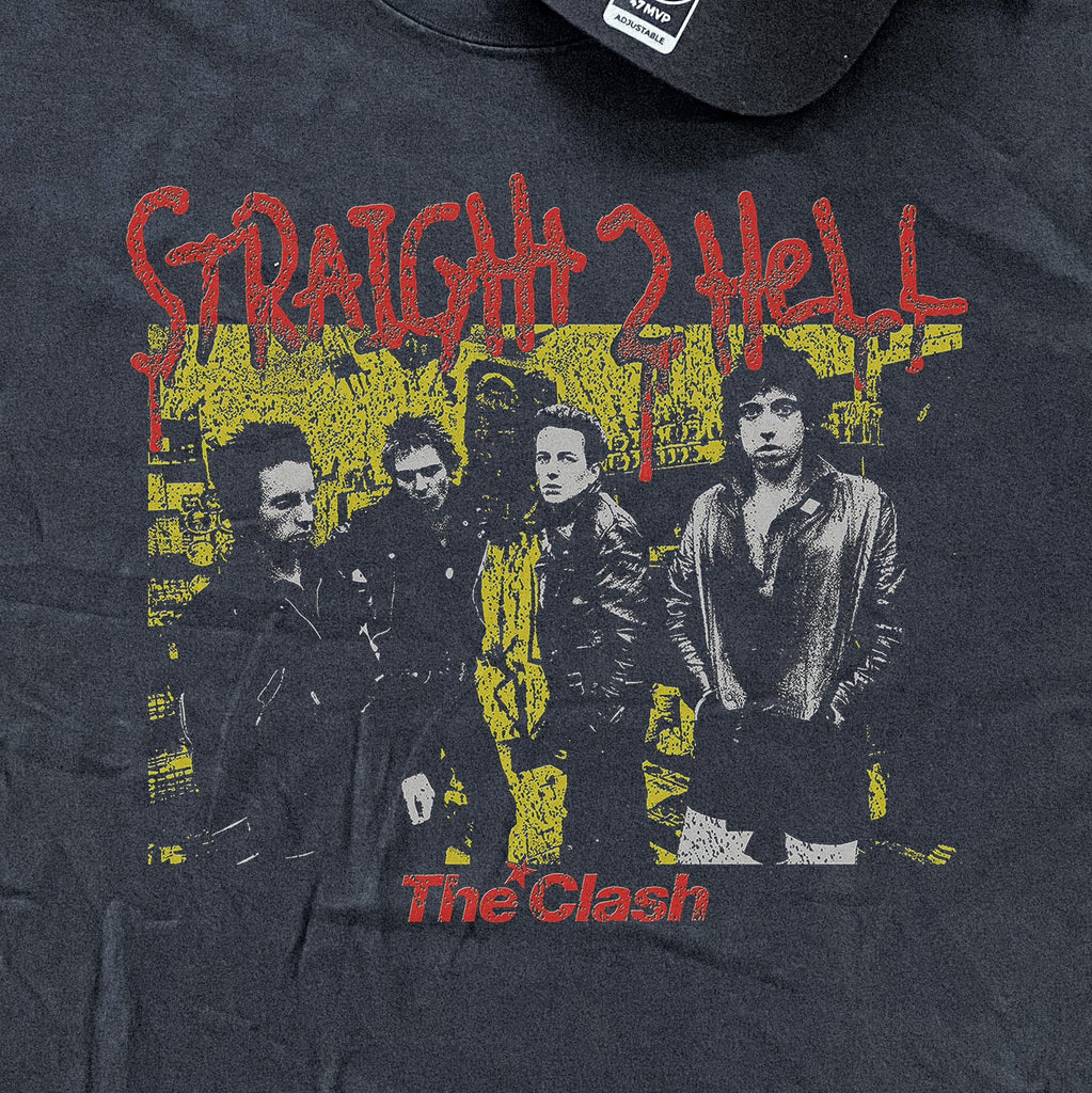 THE CLASH - STRAIGHT 2 HELL HEAVYWEIGHT BLACK T-SHIRT