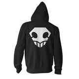 Bleach Shinigami Skull Back Hit with Ichigo Kanji Front Anime Adult Zip Up Hoodie