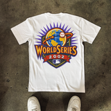 RETRO '2002 WORLD SERIES' HEAVY WHITE T-SHIRT